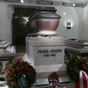 Sarcophagus of Franz Joseph I, Emperor / Kapuzinergruft Wien, Austria Photo of the sarcophagus of Franz Joseph I, Emperor (1830-1916).