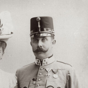 Detail of a photograph of Franz Ferdinand (1863–1914) by an unknown photographer. Dated 1901.
