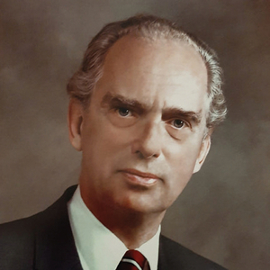 Detail from a photograph of Carl Ludwig (1918–2007) by an unknown photographer. Undated.